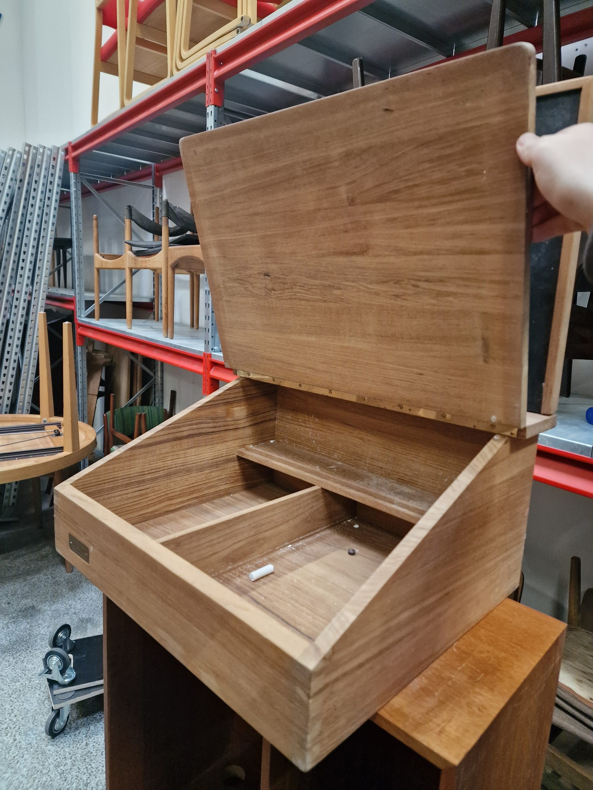 Trip Trap Skrivepult, teak, væghængt