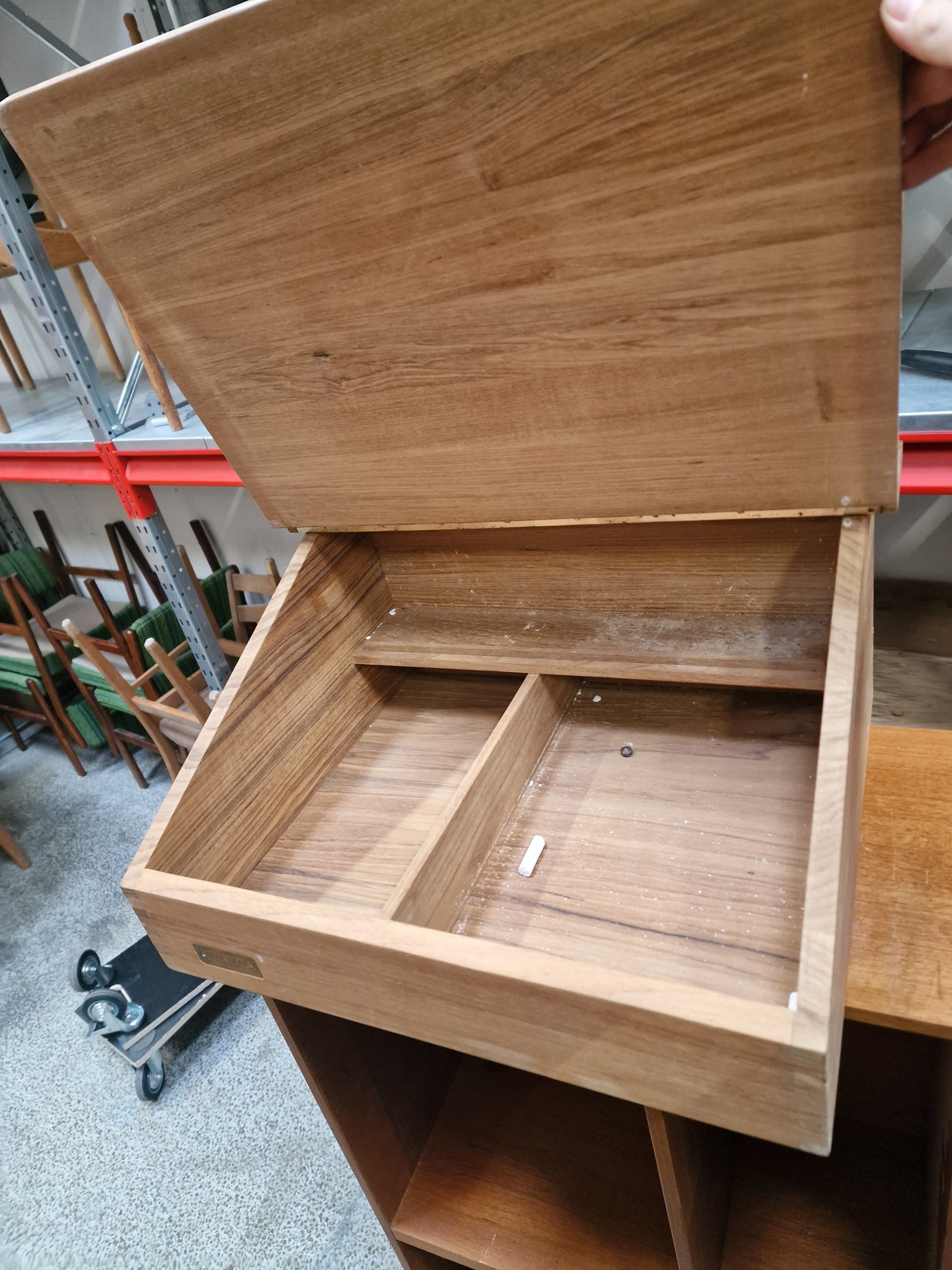 Trip Trap Skrivepult, teak, væghængt