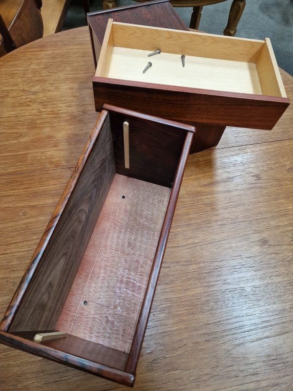 Sæt natborde med skuffe i palisander