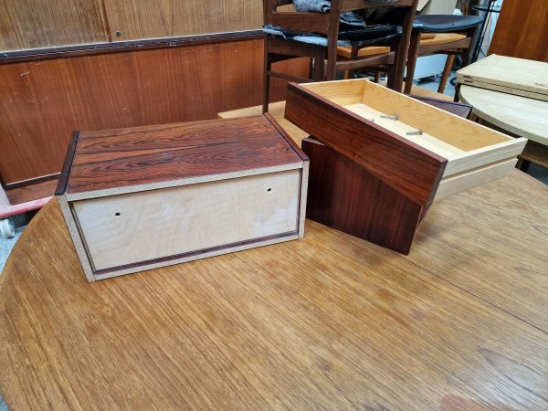 Sæt natborde med skuffe i palisander