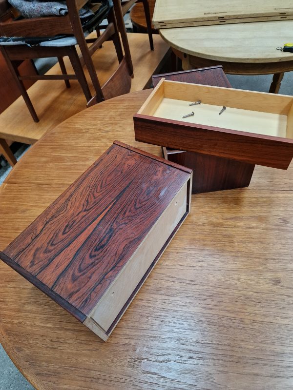 Sæt natborde med skuffe i palisander