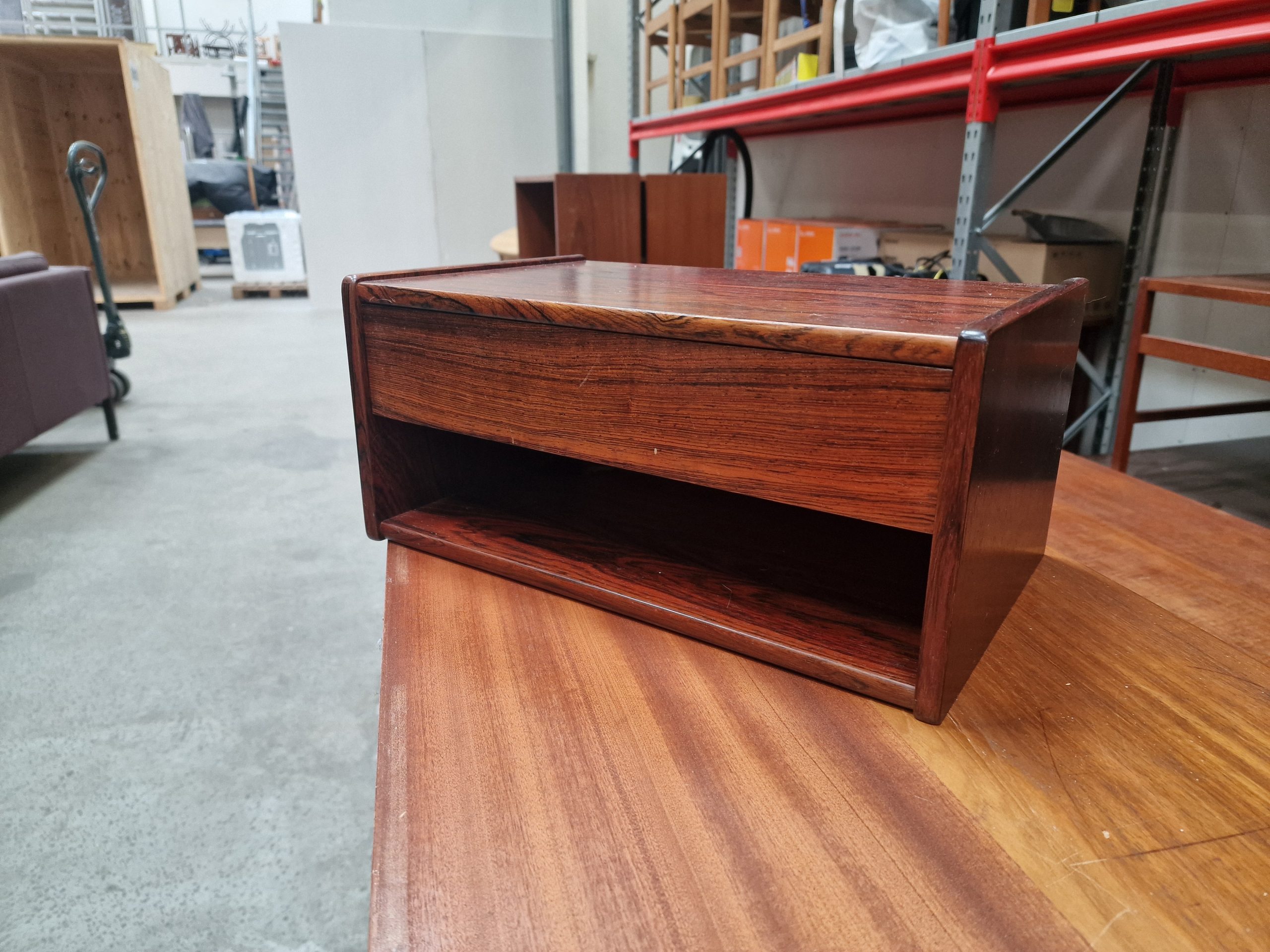 Sengebord med skuffe, palisander