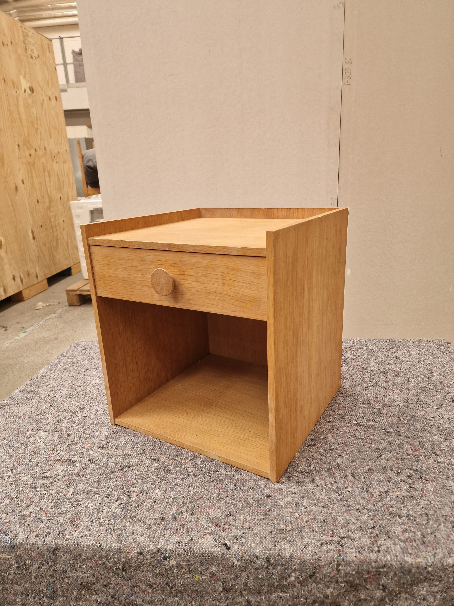 Natbord med skuffe, egetræ