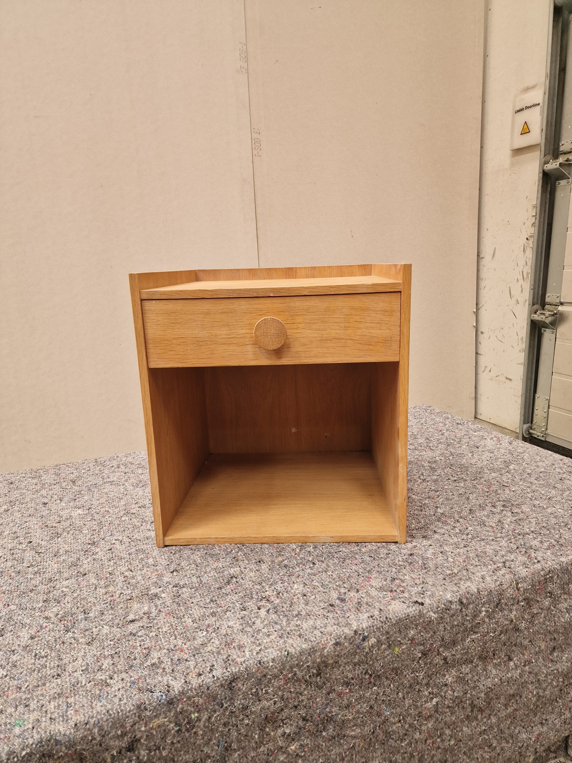 Natbord med skuffe, egetræ