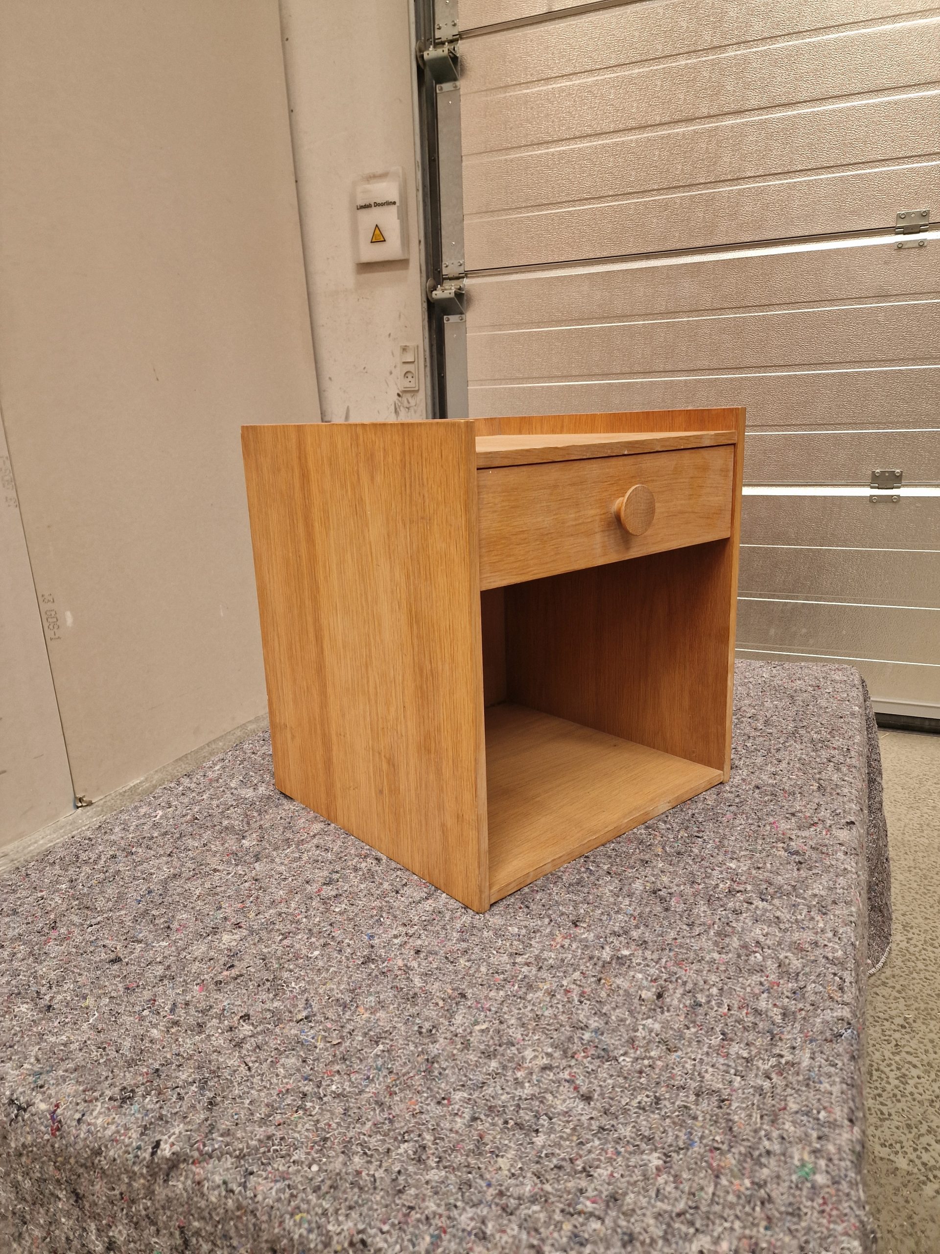 Natbord med skuffe, egetræ