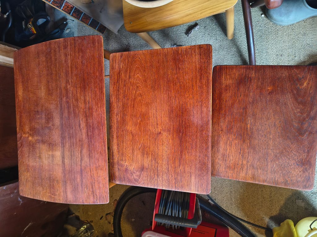 Indskudsborde, teak og bøg, Børge Mogensen