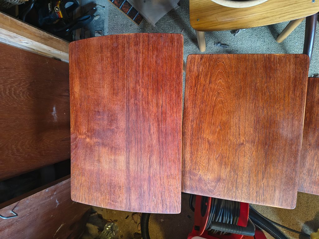 Indskudsborde, teak og bøg, Børge Mogensen