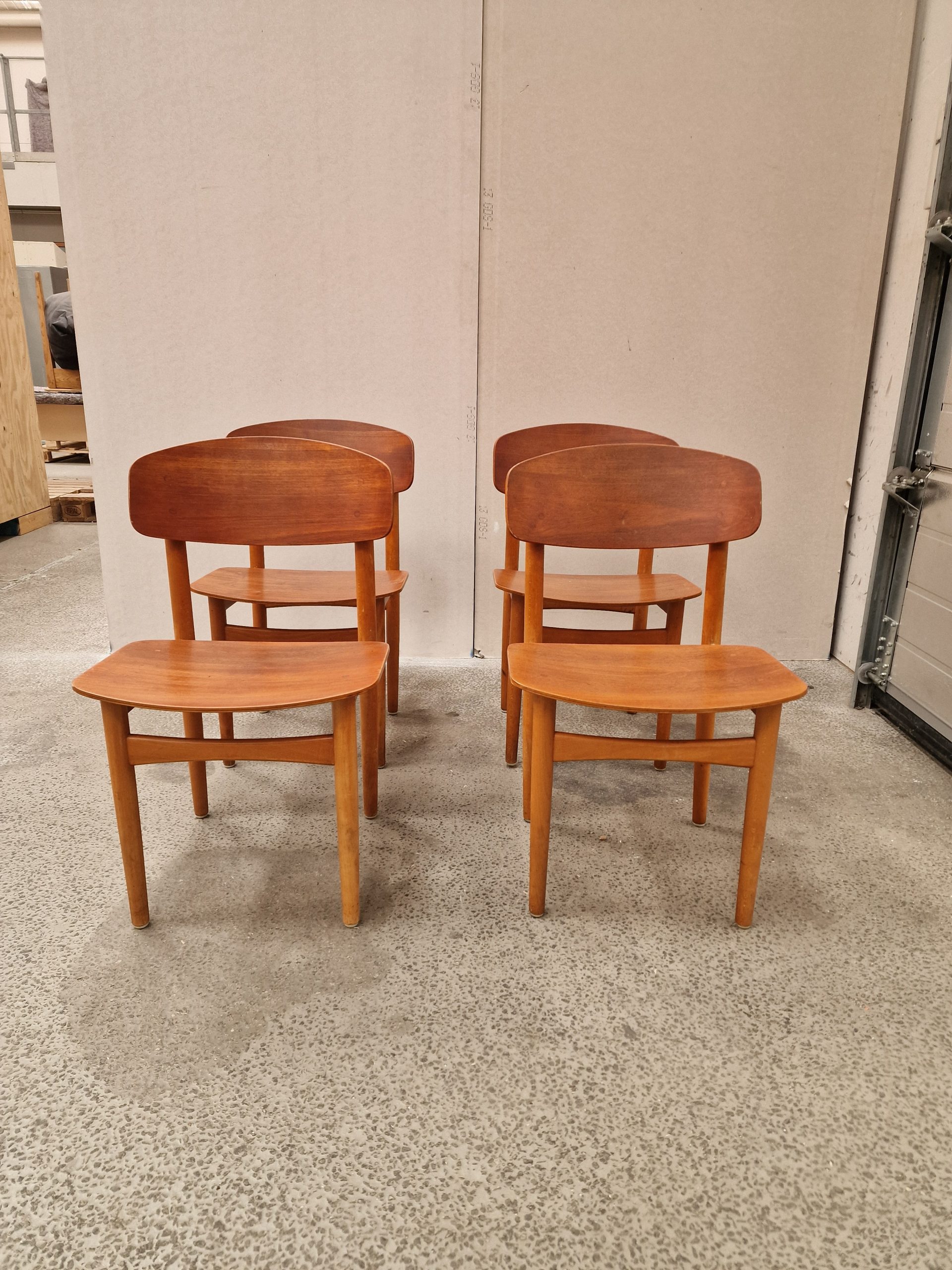 Børge Mogensen model 122, teak, 4 stk