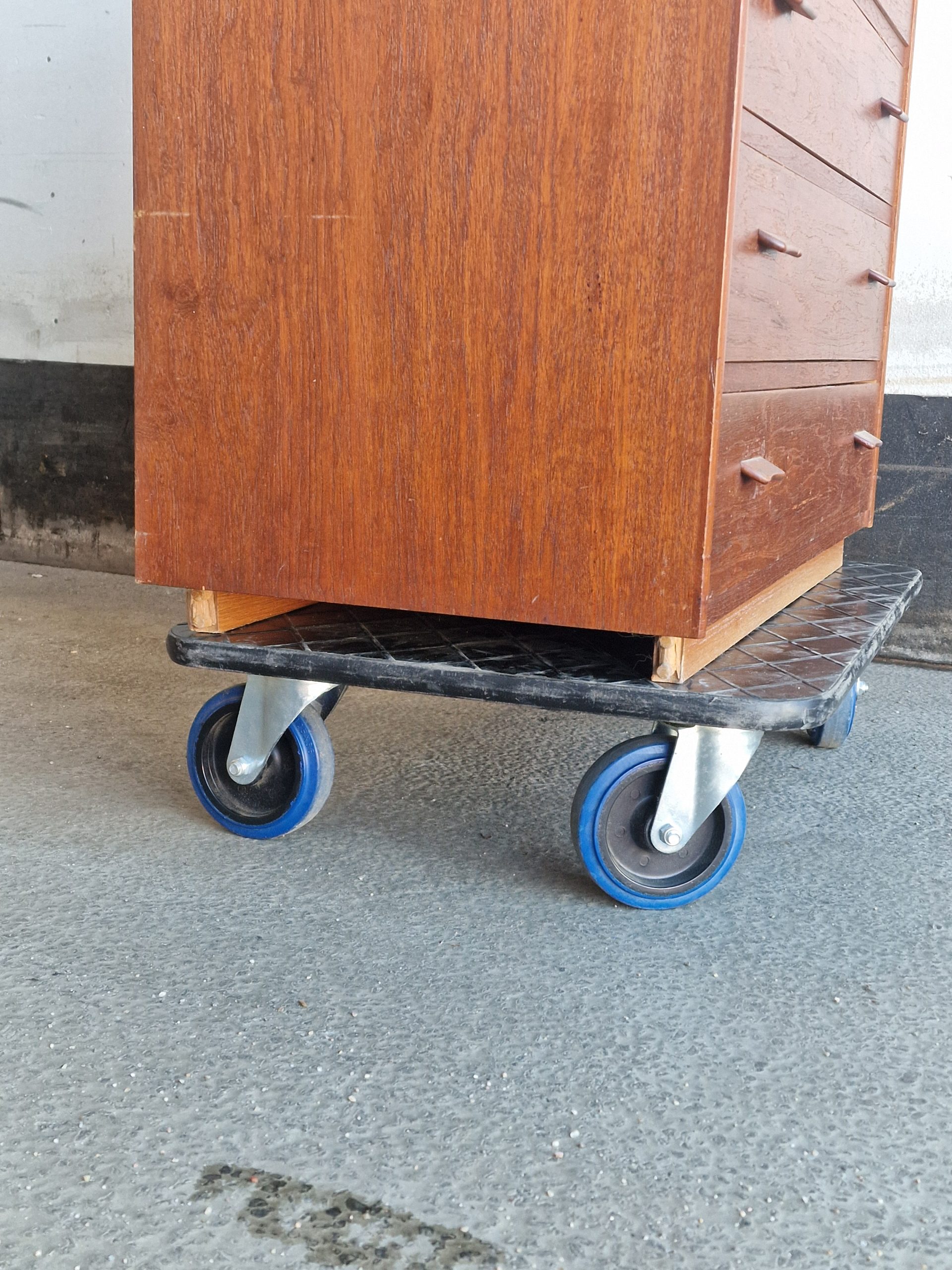 Kommode med seks skuffer, teak