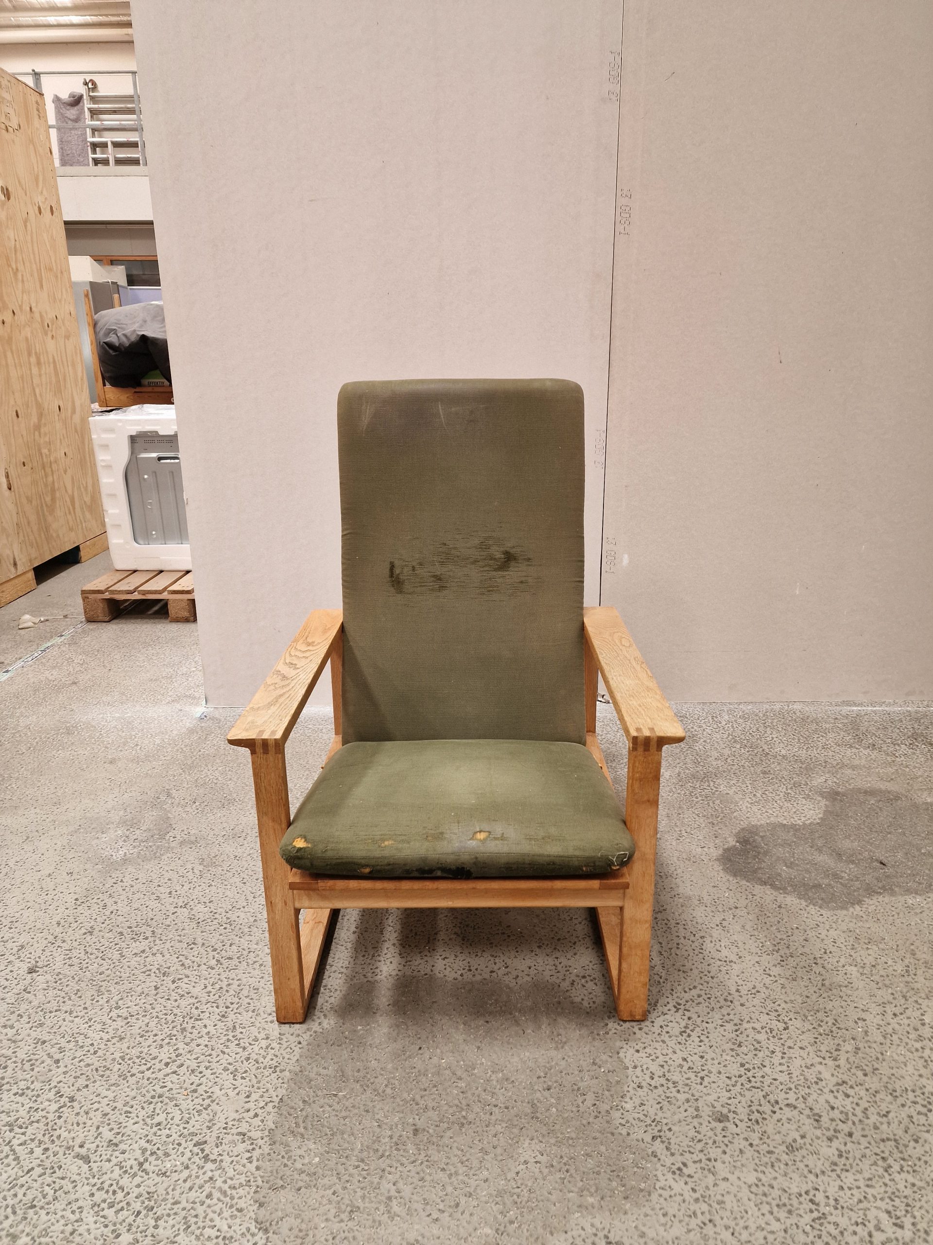 Børge Mogensen Slædestol egetræ og flet