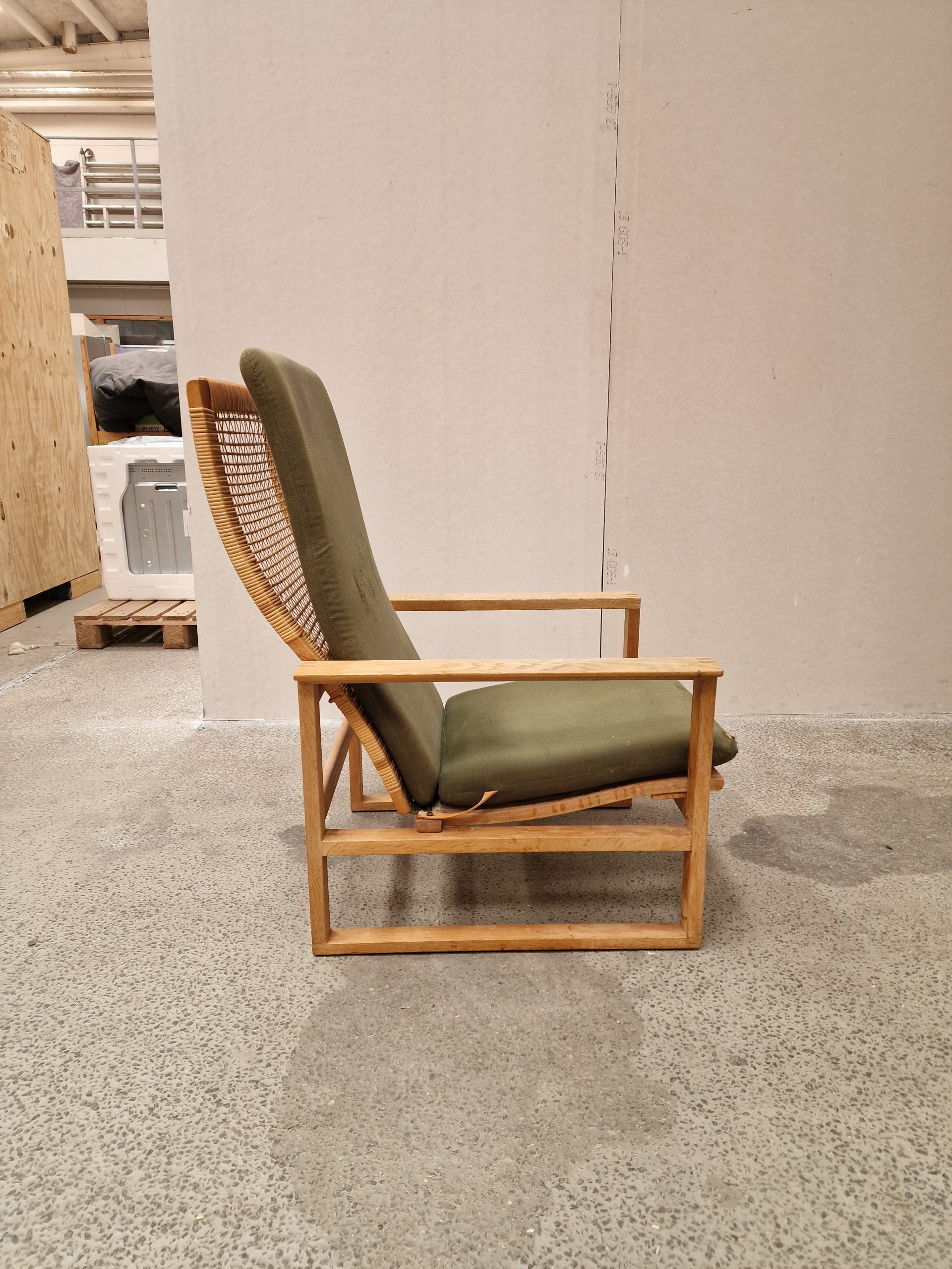 Børge Mogensen Slædestol egetræ og flet