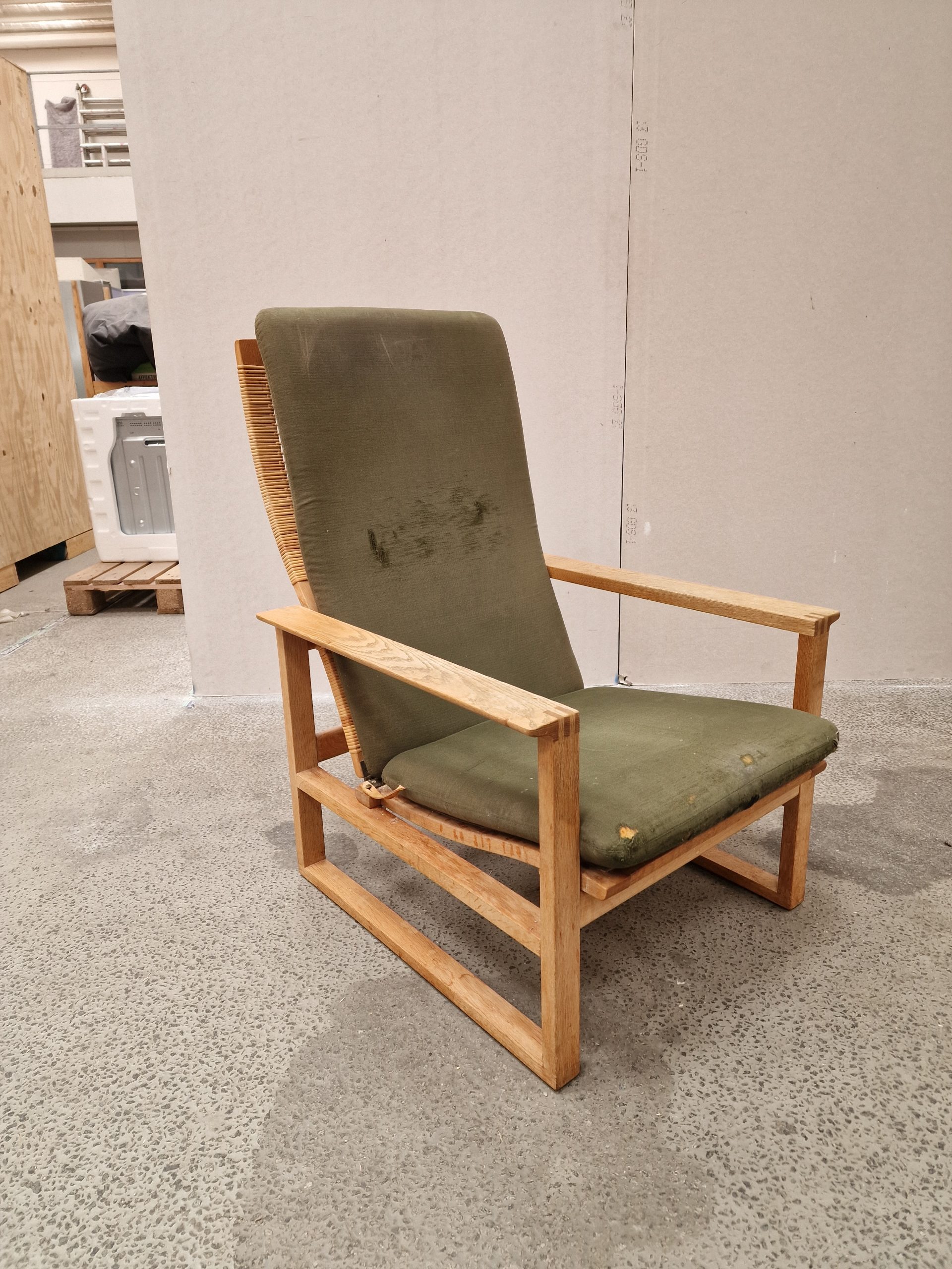 Børge Mogensen Slædestol egetræ og flet