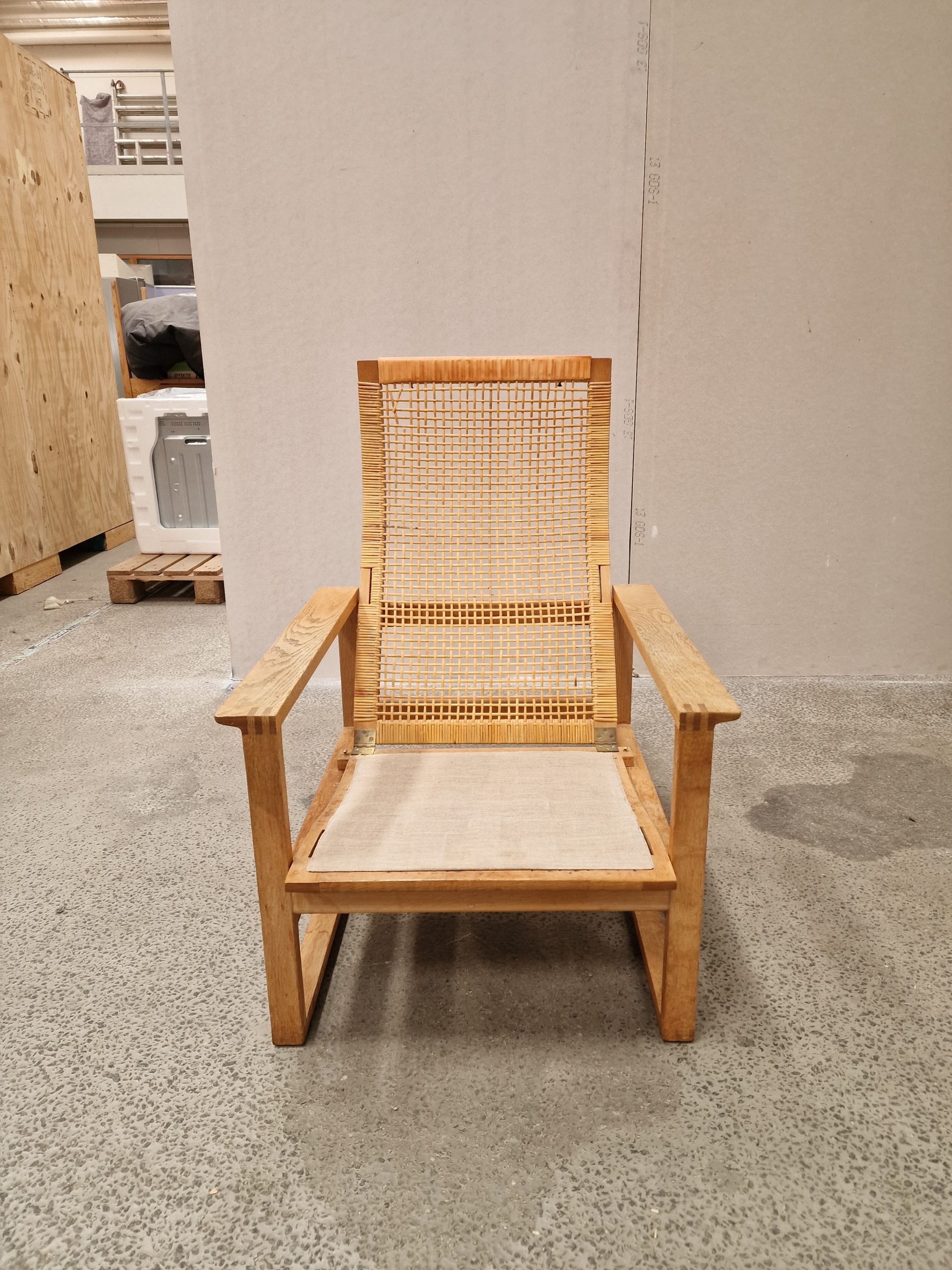 Børge Mogensen Slædestol egetræ og flet