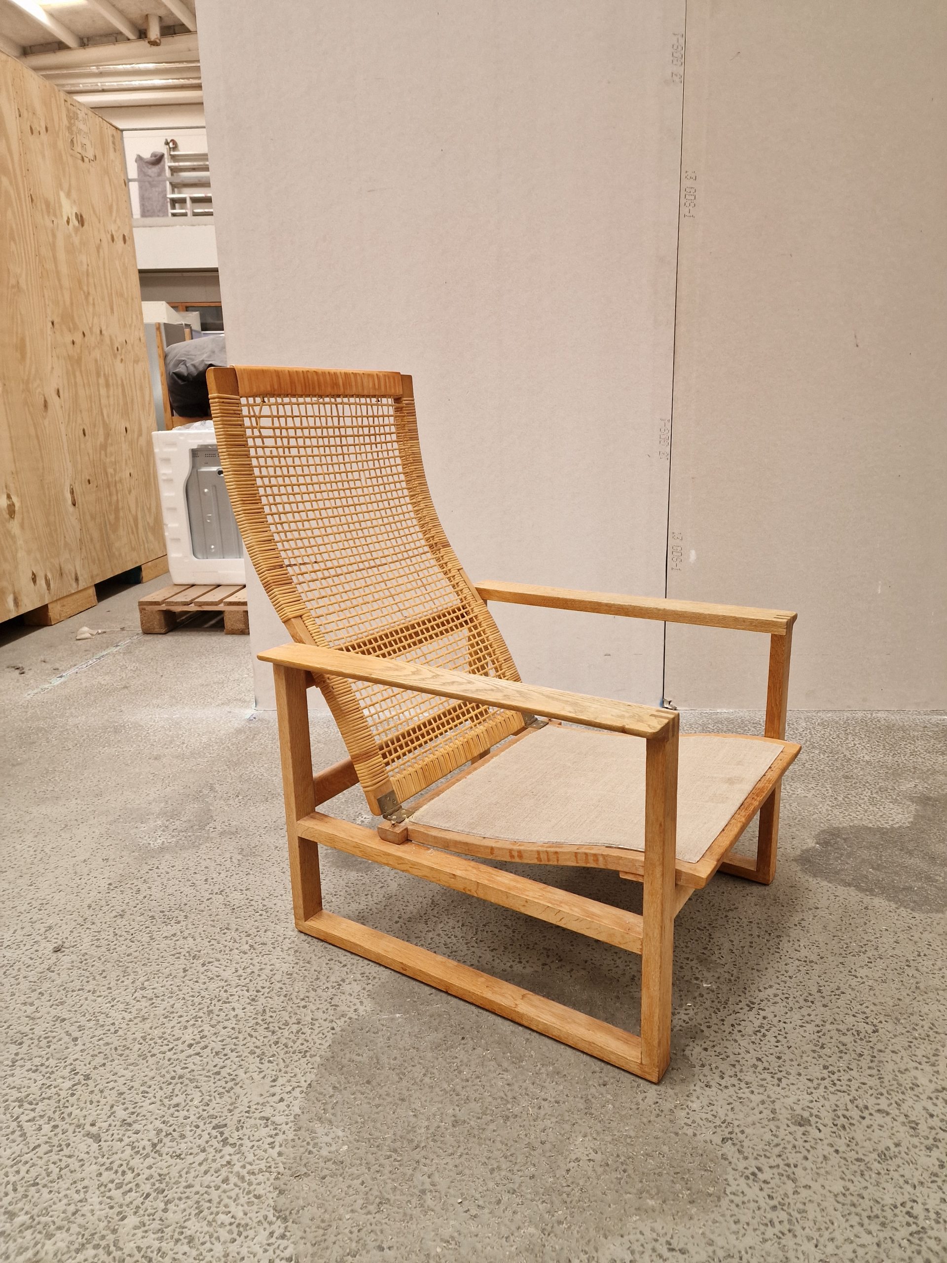 Børge Mogensen Slædestol egetræ og flet