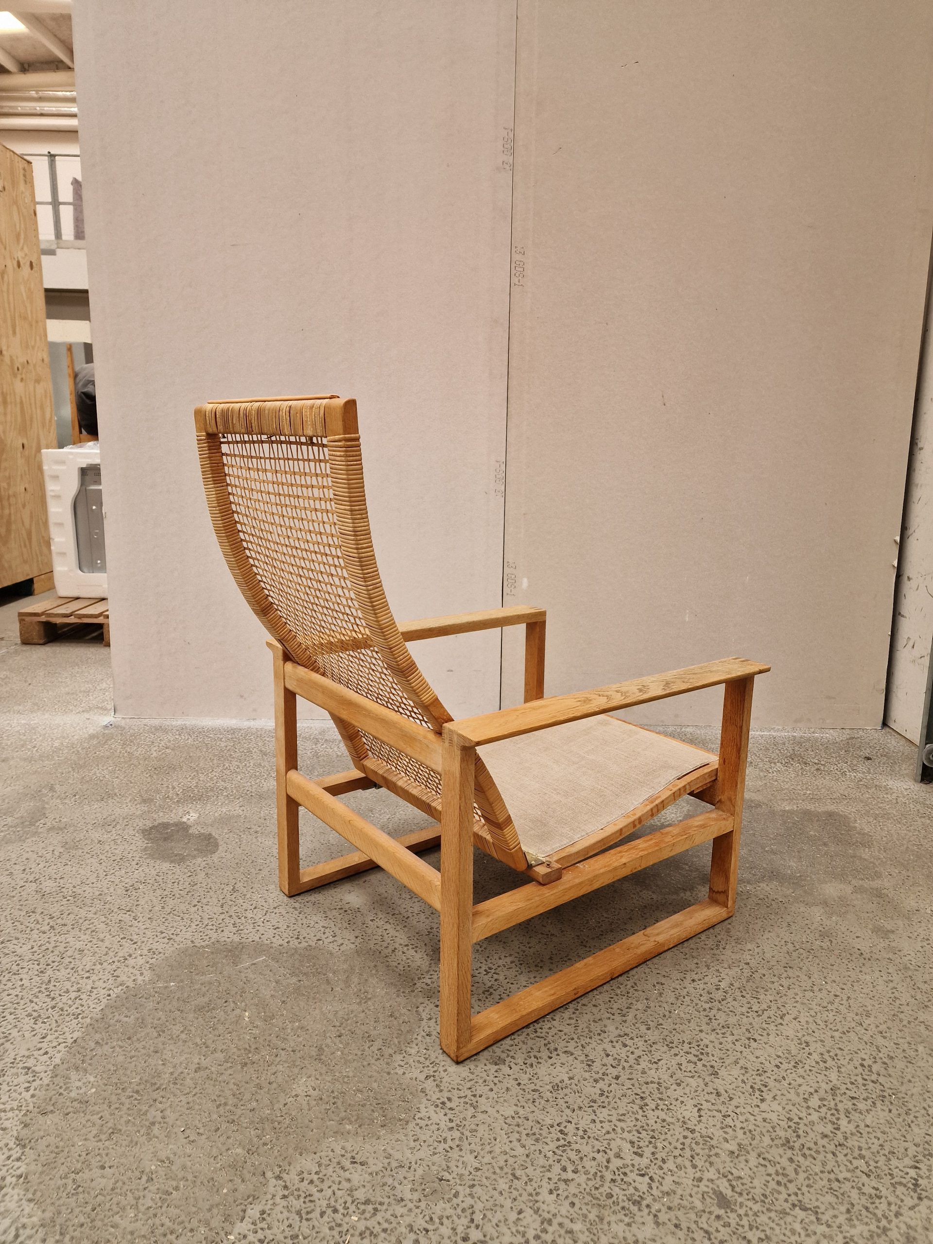 Børge Mogensen Slædestol egetræ og flet