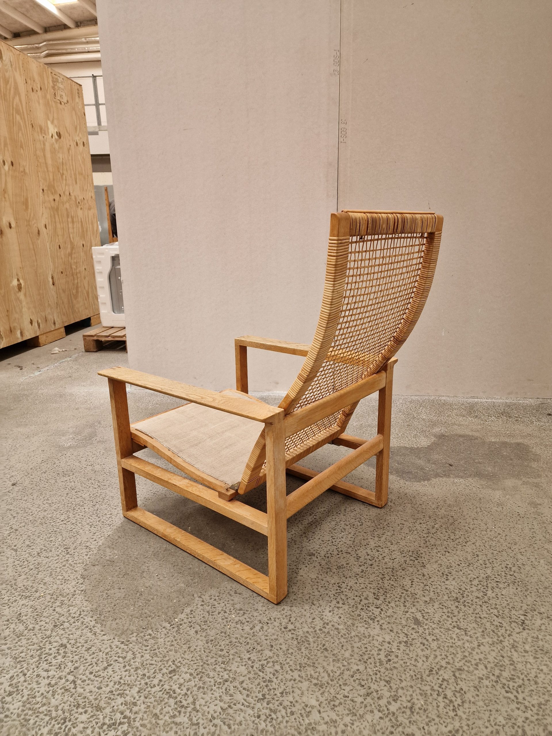 Børge Mogensen Slædestol egetræ og flet