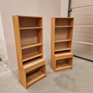 2 smalle reoler/natborde, egetræ