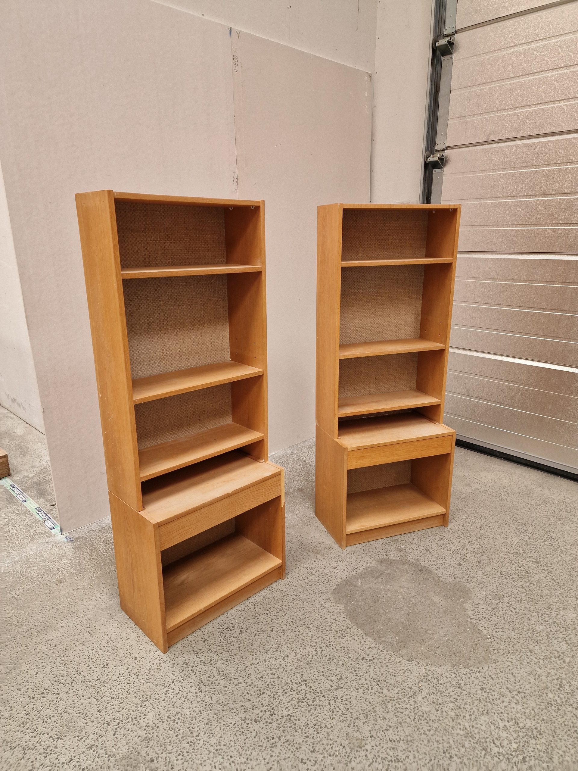 2 smalle reoler/natborde, egetræ