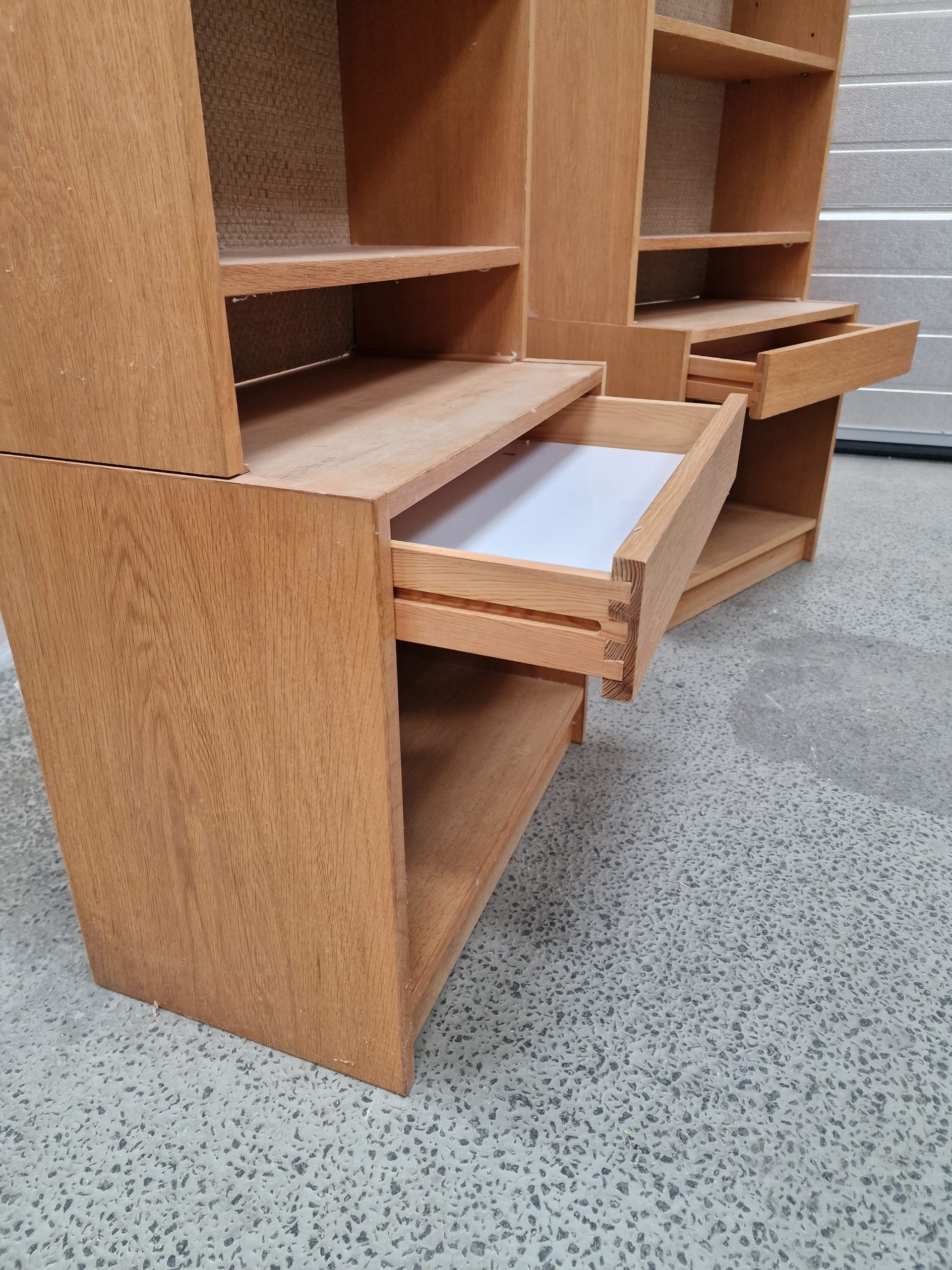 2 smalle reoler/natborde, egetræ