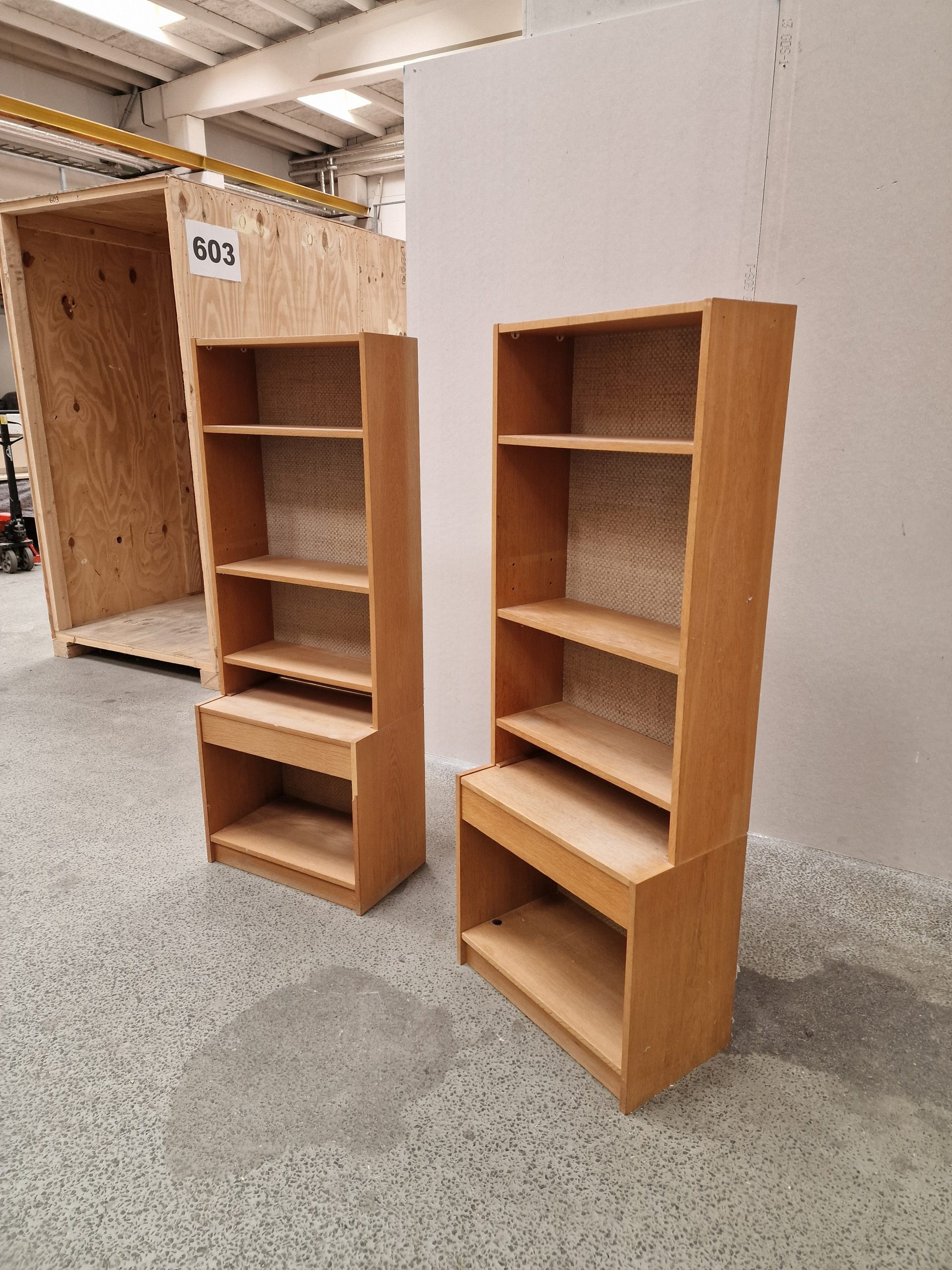 2 smalle reoler/natborde, egetræ