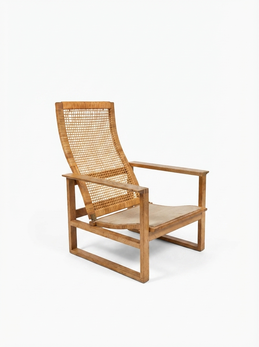 Børge Mogensen Slædestol egetræ og flet