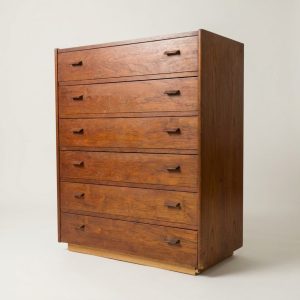 Kommode med seks skuffer, teak