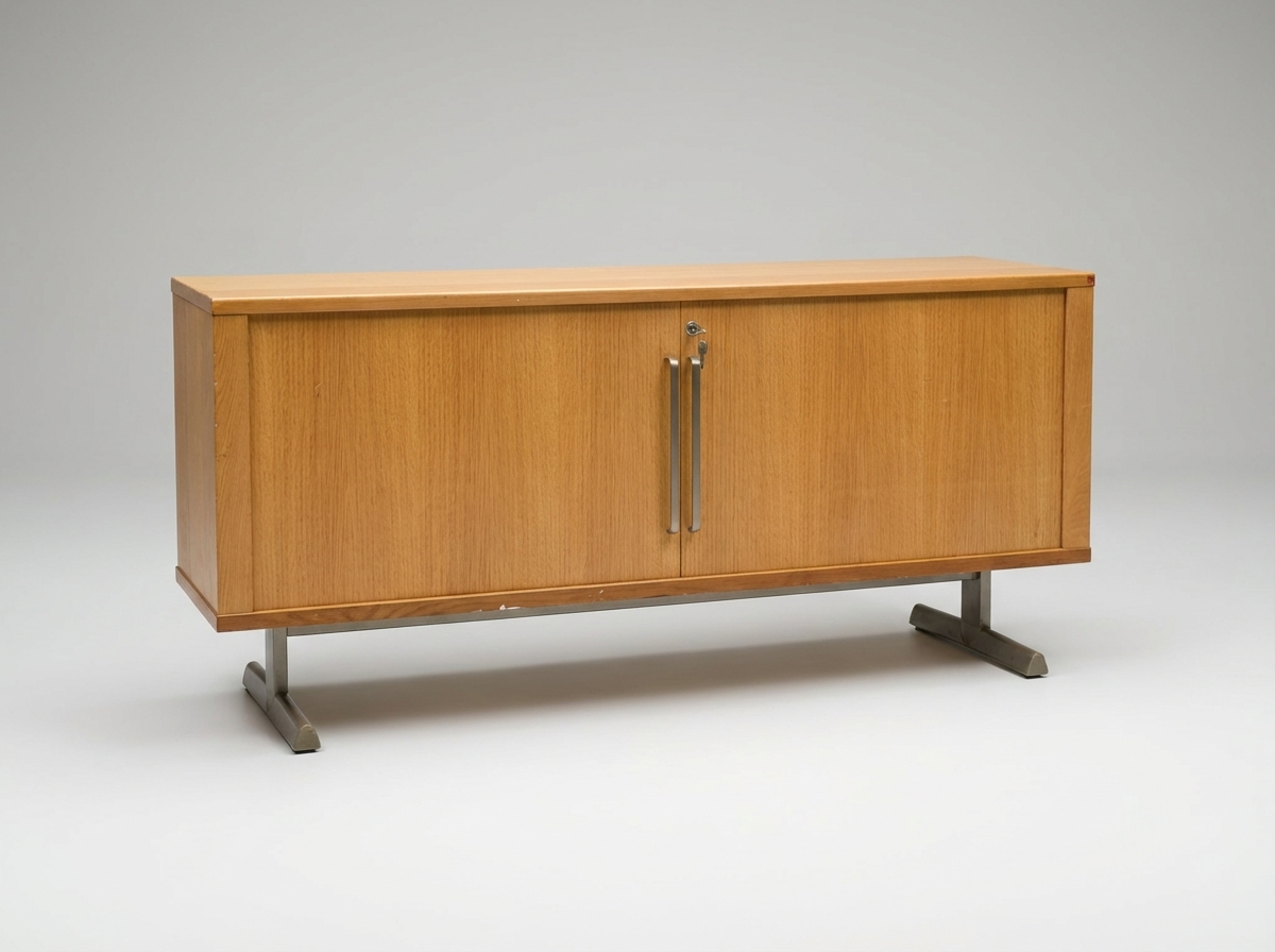 Kontorskænk i egetræ, B8