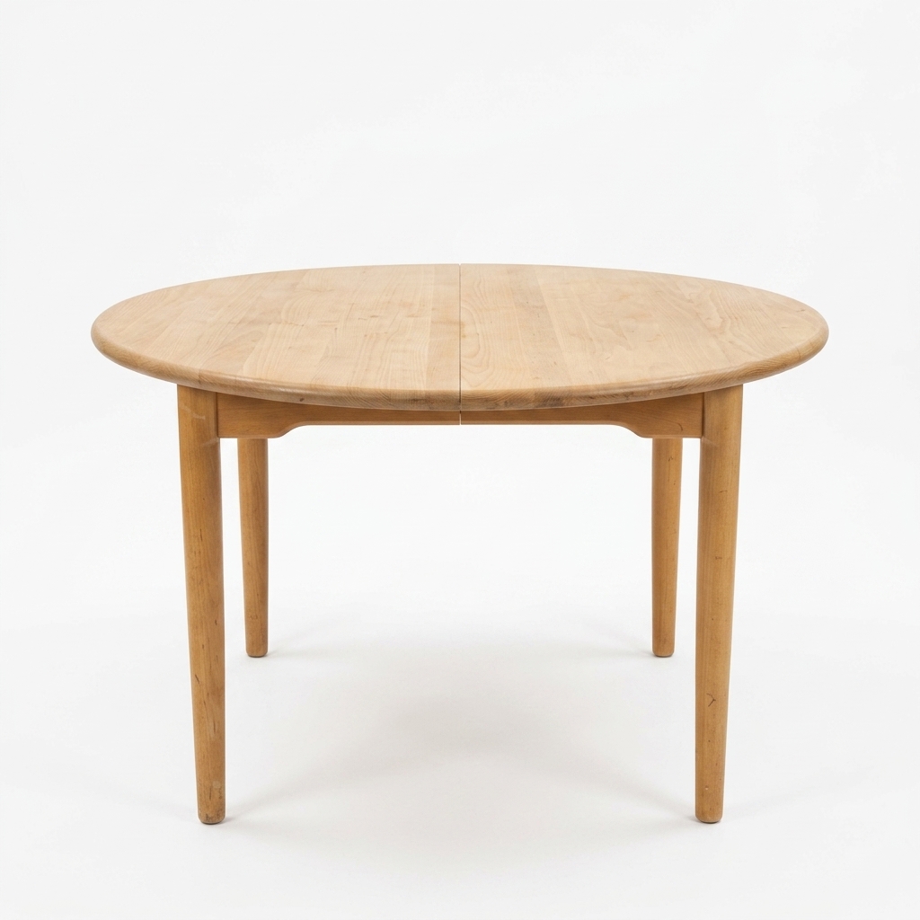 Rundt spisebord i massiv bøgetræ