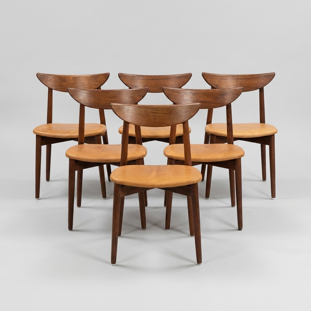 Seks spisestole, Harry Østergaard, palisander