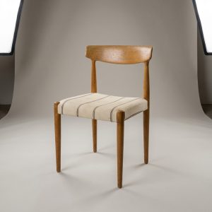 Seks stk spisestole i massiv egetræ, Knud Færch model 343