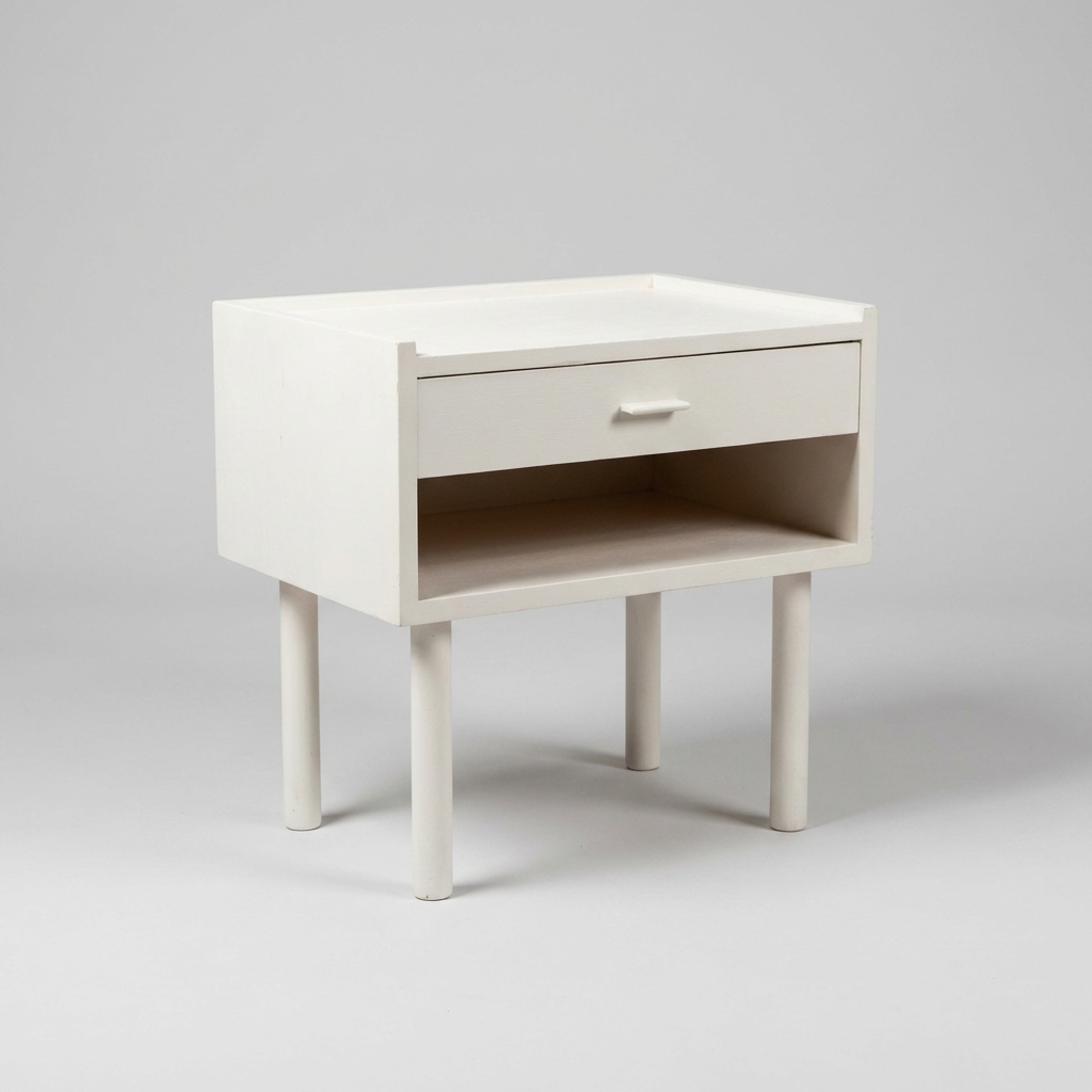 Sengebord, hvidmalet, Wegner/Illums Bolighus