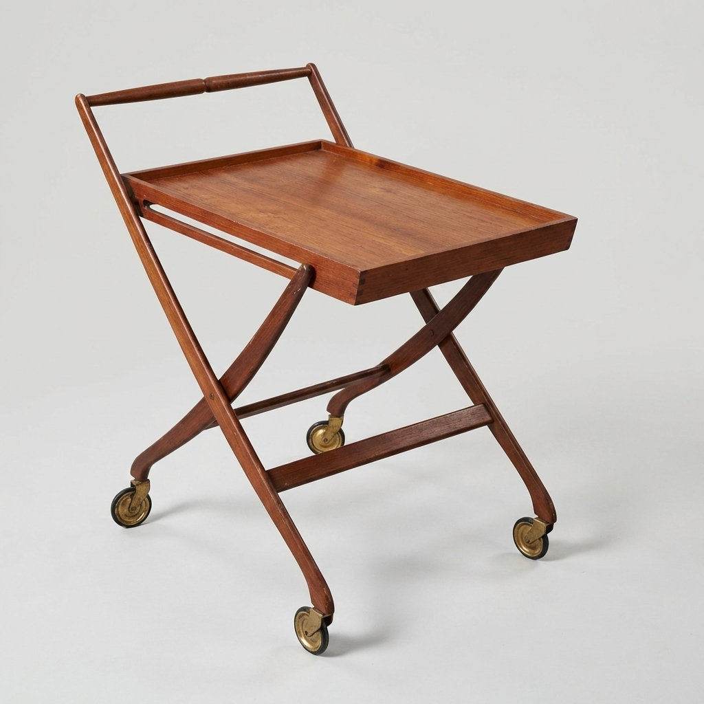 Serveringsbord på hjul, teak