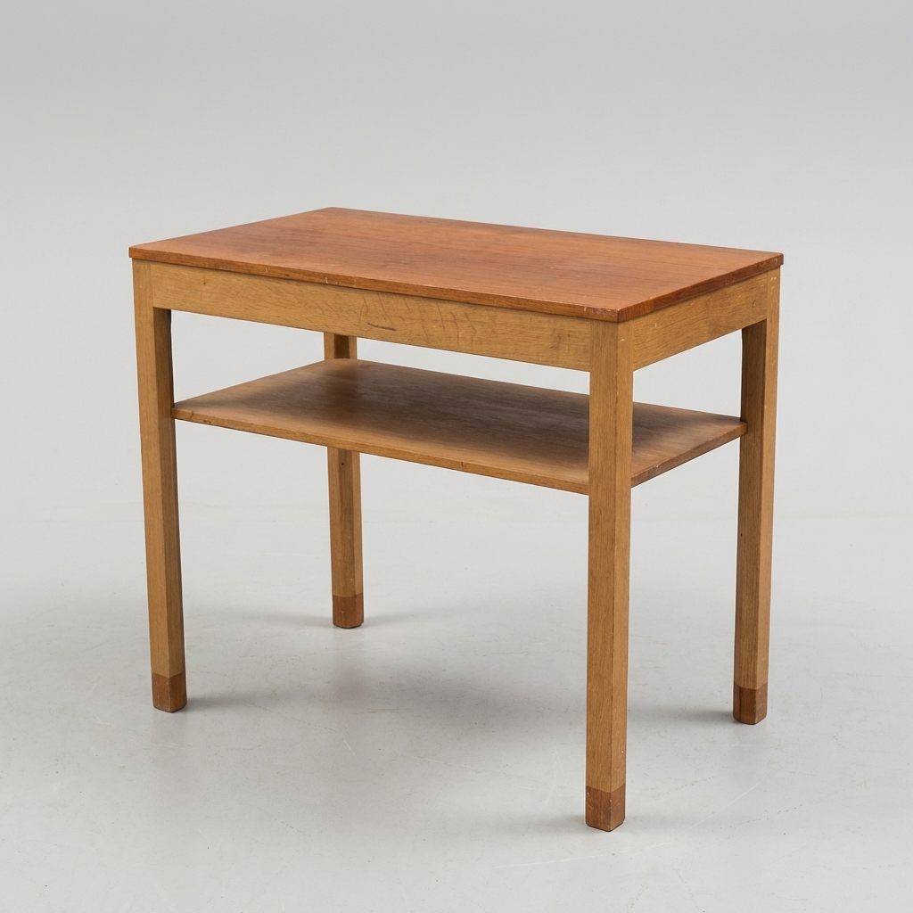 Sidebord, teak og egetræ, SKM