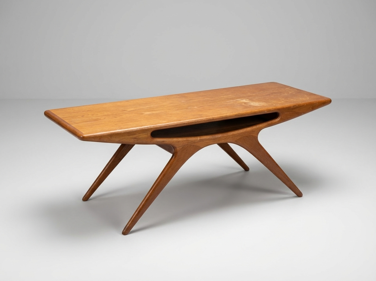 Sofabord i teak, Smilet af Johannes Andersen, CFC Silkeborg