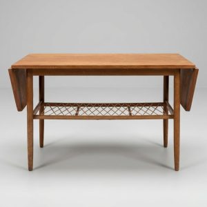 Sofabord med flethylde, teak