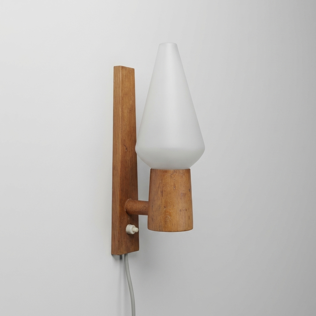 Væglampe, teak